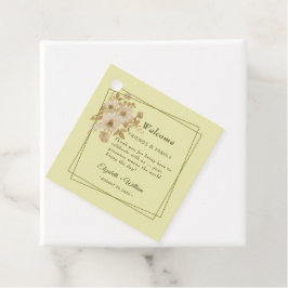 Etiquetas Para Lembrancinhas Rosa - Casamento Amarelo Celestial