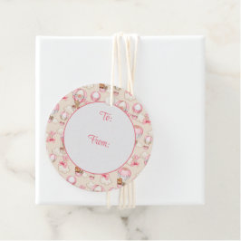 Etiquetas Para Lembrancinhas Rosa chá de fraldas