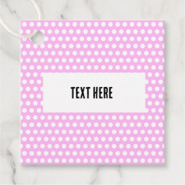 Etiquetas Para Lembrancinhas Rosa Com Pontos Brancos