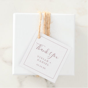 Etiquetas Para Lembrancinhas Rosa Minimalista Dourado Obrigado Favorecer Etique