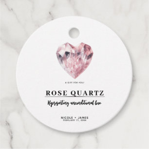 Etiquetas Para Lembrancinhas Rosa Quartzo Amor Cristal Casamento Coração Rosa