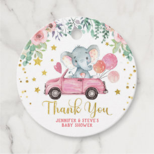 Etiquetas Para Lembrancinhas Rosa Rosa Rosa, Elefante, Dirige através do Chá