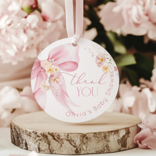 Etiquetas Para Lembrancinhas Rosa Rubor Flor Silvestre Rosa Laço Obrigada