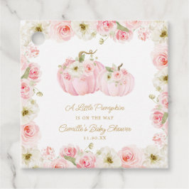 Etiquetas Para Lembrancinhas Rosa, Um Pequeno Chá de fraldas De Abóbora - Tags 