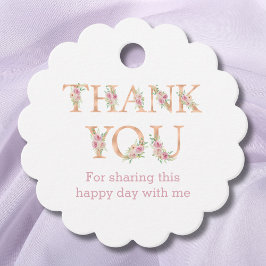 Etiquetas Para Lembrancinhas Rosas de Blush Floral Cor-de-Rosa Chá de fraldas O