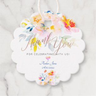 Etiquetas Para Lembrancinhas Rosas De Jardim PixDezines Aquarela Obrigado