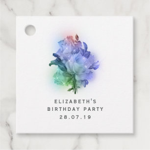 Etiquetas Para Lembrancinhas Rosas e rendas roxas iridescentes