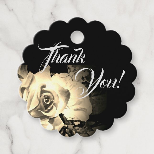 Etiquetas Para Lembrancinhas Rosas Elegantes Monogramados (Frente)