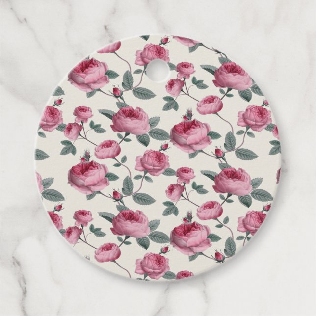Etiquetas Para Lembrancinhas Rosas Rosa (Frente)