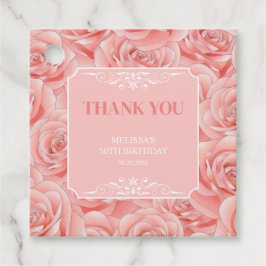 Etiquetas Para Lembrancinhas Rosas Rosa Flores Flores Aniversário Floral Obriga