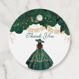 Etiquetas Para Lembrancinhas Rosas Verdes Elegante Charro Quinceanera