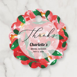 Etiquetas Para Lembrancinhas Rosas Vermelhas Obrigado Recortadas