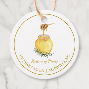 Etiquetas Para Lembrancinhas Rosemary Orgânica Simples, Mel Hang Tag