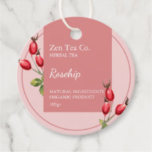 Roseship Herbal Tea Business Tag