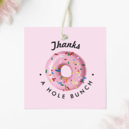 Etiquetas Para Lembrancinhas Rosquinha de borrifada rosa "Obrigado um monte fur
