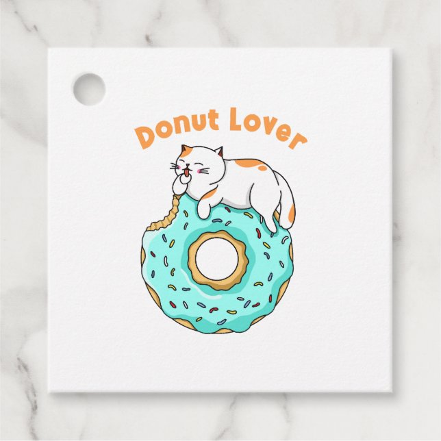 Etiquetas Para Lembrancinhas Rosquinha de Gato (Frente)