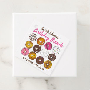 Etiquetas Para Lembrancinhas Rosquinha Doughnut Festa de aniversário Brunch Ass