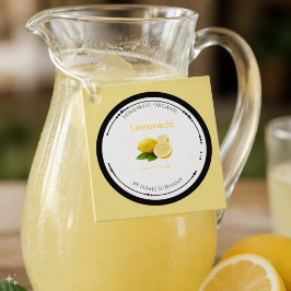 Etiquetas Para Lembrancinhas Rótulo de Limonada Orgânica Caseira Com Ingredient