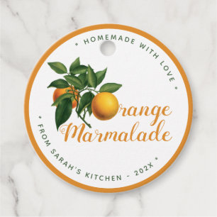Etiquetas Para Lembrancinhas Rótulo de Marmelada de Laranja Caseira com Amor
