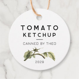 Etiquetas Para Lembrancinhas Rótulo de Molho de Tomate com folha de tomate em a