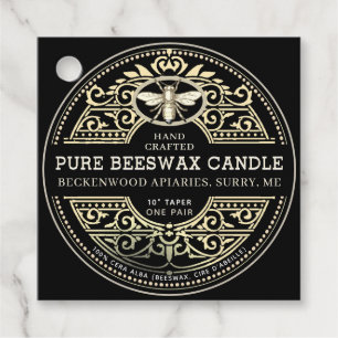 Etiquetas Para Lembrancinhas Rótulo de Produto à Base de Beeswax Candle Heral
