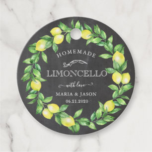 Etiquetas Para Lembrancinhas rótulo de produto de limoncello vintage com coroa 