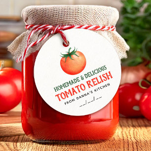Etiquetas Para Lembrancinhas Rótulo de Relish de Tomate Caseiro com tomate verm