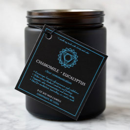 Etiquetas Para Lembrancinhas Rótulo de Vela do Chakra da Garganta Vishuddha