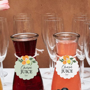 Etiquetas Para Lembrancinhas Rótulos de Suco para Bar de Mimosa de Chuveiro de