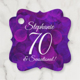 Etiquetas Para Lembrancinhas Roxo 70 Elegante e Festa de aniversário sensaciona