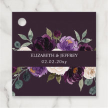 Roxo Ameixa Marfim Berinjela Floral Casamento