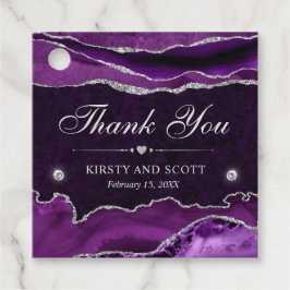 Etiquetas Para Lembrancinhas Roxo e Prata Glitter Mármore Ágata Casamento