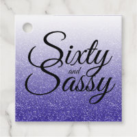 Royal Blue Glitter Ombre 60 Sassy 60º Aniversário