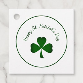 Etiquetas Para Lembrancinhas Rua, dia de Patrick, Lucky Clover Green Shamrock