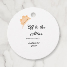 Etiquetas Para Lembrancinhas Rumo ao altar chapéu laranja de cetim nome do chá