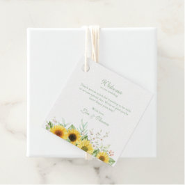 Etiquetas Para Lembrancinhas Rustic Sunflower Delight Weding Welcome Gift Tag