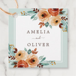 Etiquetas Para Lembrancinhas Rustic Watercolor Floral Mint Casamento Obrigado