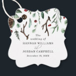 Etiquetas Para Lembrancinhas Rustic Winter Greenery Red Christmas Berries<br><div class="desc">Adicione uma obrigado especial aos seus favores de casamento com as nossas etiquetas de presentes de casamento personalizadas. Simples mas elegantes, essas designs são perfeitas para qualquer celebração. Adicione seu texto personalizado a este design usando as caixas "Editar este modelo design" no lado direito do item, ou clique no botão...</div>