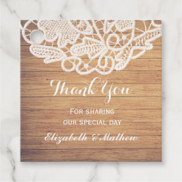 Etiquetas Para Lembrancinhas Rustic Wood Weding Lace Obrigado
