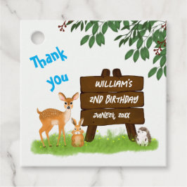 Etiquetas Para Lembrancinhas Rustic Woodland Deer Rabbit Hedgehog Birthday
