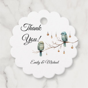 Etiquetas Para Lembrancinhas Rustic Woodland Love Birds Casamento Romântico