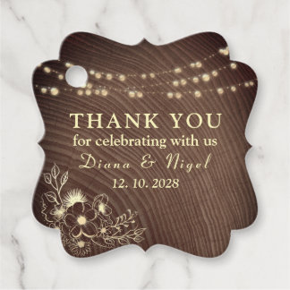 Etiquetas Para Lembrancinhas Rústica String Acende Marca De Favor De Casamento