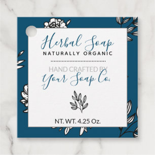 Etiquetas Para Lembrancinhas Sabonete de Arte de Linha de Folhas Brancas Etique