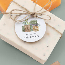 Etiquetas Para Lembrancinhas Sabonete de Chuveiro de Noiva Feito à Mão "Envolvi