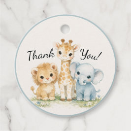 Etiquetas Para Lembrancinhas Safari Animals Baby Boy Elephant Lion Giraffe 