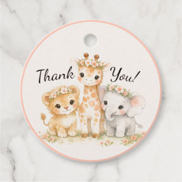 Etiquetas Para Lembrancinhas Safari Baby Girl Animals Lion Elephant Giraffe