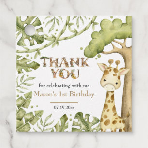 Etiquetas Para Lembrancinhas Safari Wild One Watercolor Birthday