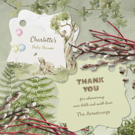 Etiquetas Para Lembrancinhas Sage Green Bearly Wait Fancy Square