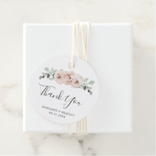 Etiquetas Para Lembrancinhas Sage Greenery Pink Floral Dusty Rosa Weding