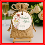 Etiquetas Para Lembrancinhas Sage Verde Flores Silvestres Casamento Agradecimen<br><div class="desc">Etiquetas de Agradecimento para Bodas com Flores Silvestres em Verde Sage | Etiquetas de Presente Florais Botânicas Rústicas</div>
